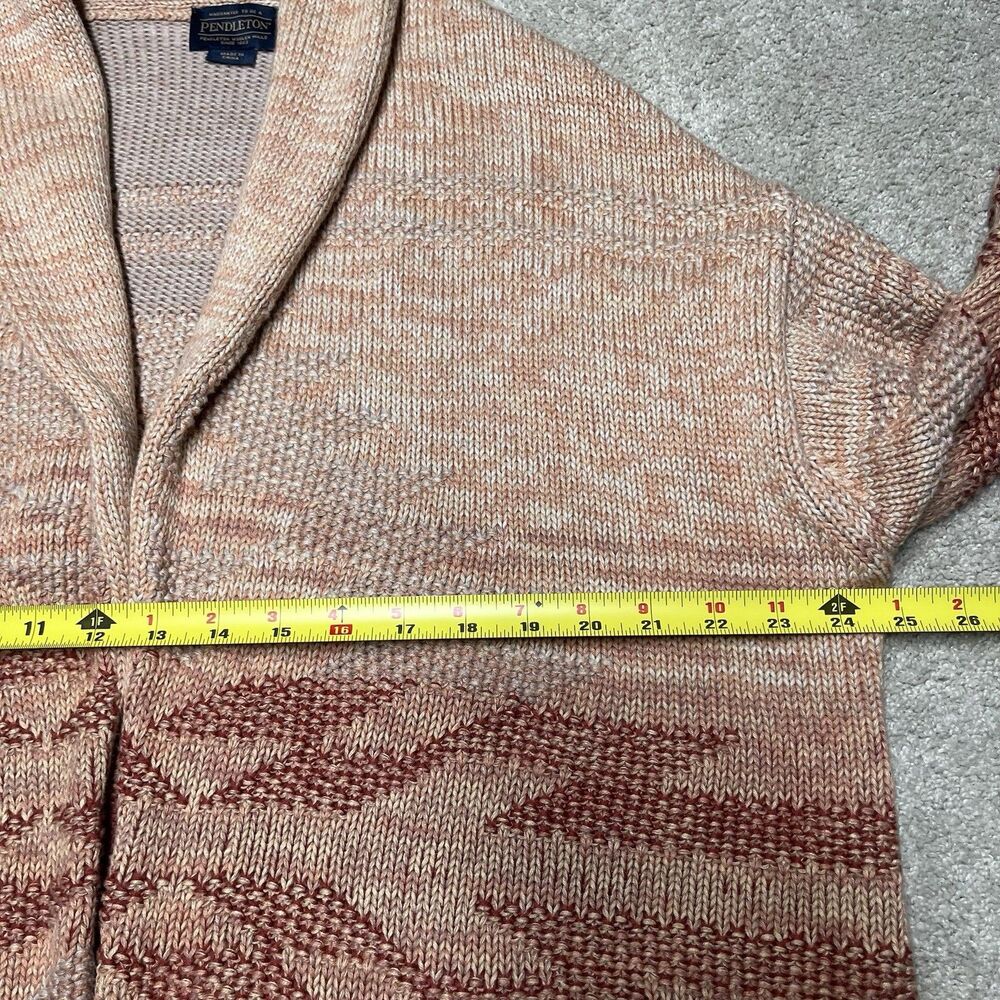 Pendleton Monterey Cardigan Sweater Womens XL Belted Aztec Southwestern Cotton - Picture 11 of 12